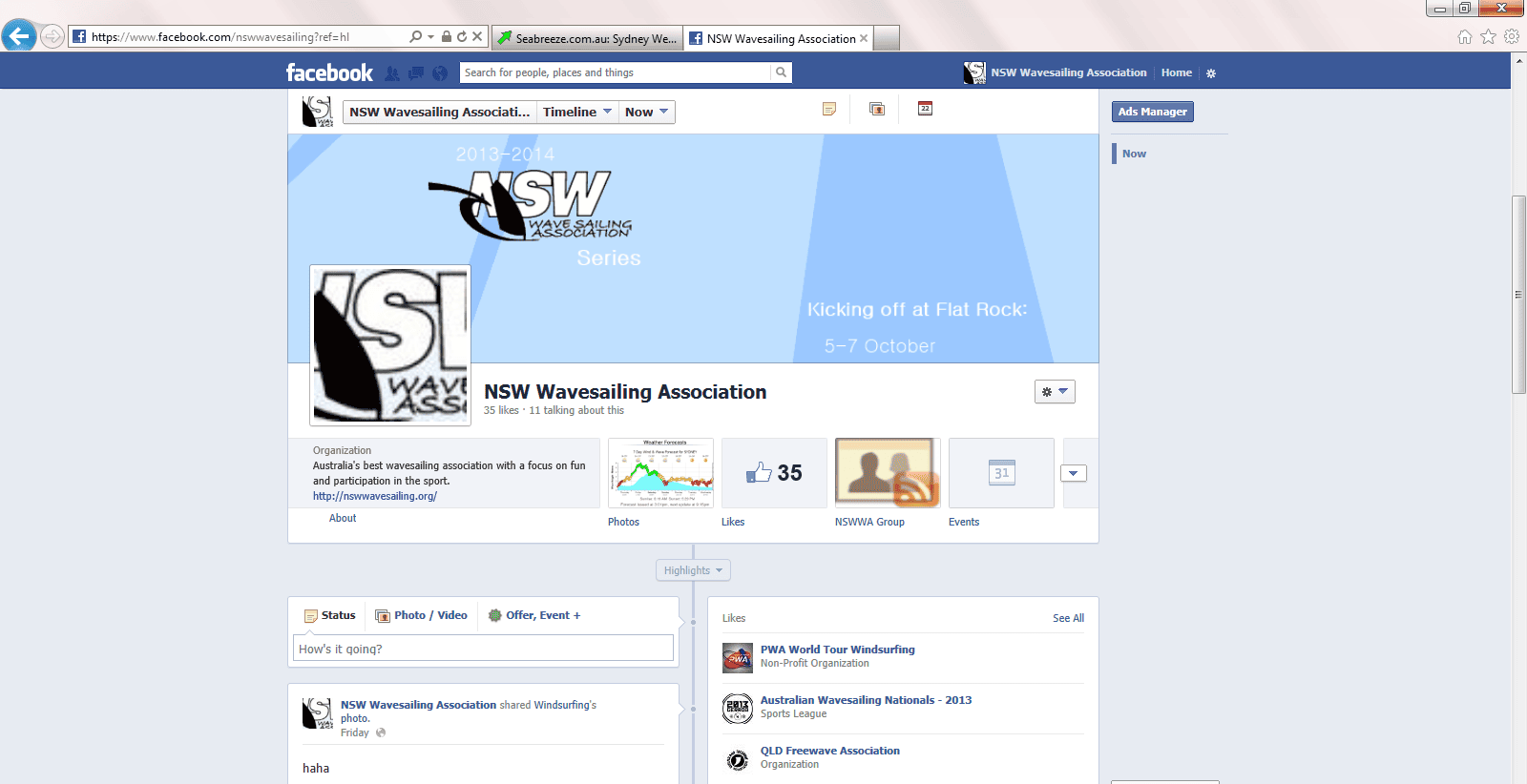 Find us on facebook